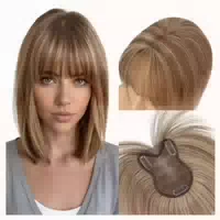 Haarteil Clipin Echthaar 360abdeckung Damen mit Pony 20g He 1 st