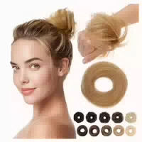 Haarteil Dutt Echthaar Gummiband Glatt 17g 27 Dunkelblond 1 st