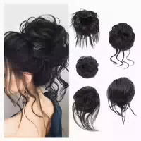 Haarteil Dutt Gummiband Gewellt Kunsthaar Damen Messy Bun 4# 1 st