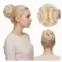 Haarteil Echthaar Messybun Dutt Klammer Clawclip Damen #60 P 1 st