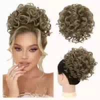 Haarteil Messy Bun Lockig 1 Stück Packung mit 1 Esche Brau 1 st