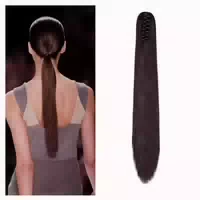 Ponytail Clip in Pferdeschwanz Haarteil Zopf 125g 60 cm Mitt 1 st
