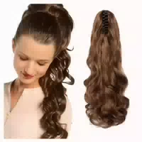 Haarteil Pferdeschwanz Clip Extensions Lockig 45 cm 140g Gol 1 st