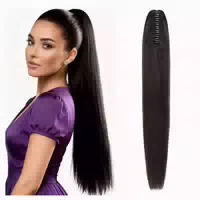 Pferdeschwanz Haarteil Echthaar Dunkelbraun 40cm 80g 40 cm P 1 st