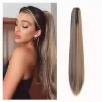 Ponytail Extensions Pferdeschwanz Claw Clip 55 cm 130g Dunke 1 st