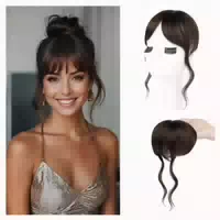 Haarteile Clip in Bangs Pony Schläfenpartie Frauen 30 cm Dun 1 st