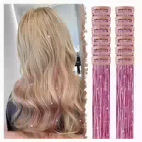 Haartinsel Clip in Haarsträhnen 12 Stück 50 cm Mädchen Silbe 1 st