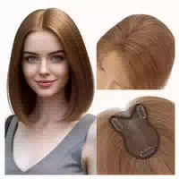 Haartopper Echthaar Clip Extensions 21g Frauen ohne Pony 1b 1 st