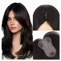 Haartopper Echthaar Clip Extensions ohne Pony 20g Natürlich 1 st