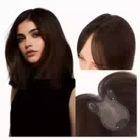 Haartopper Echthaar Clip Extensions 21g Frauen ohne Pony 1b 1 st