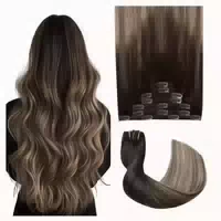 Haarverlängerung 40cm #1b 4 27 Balayage Schwarz zu Braun mit 1 st