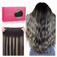 Haarverlängerung 30cm 70g #1b 19 1b Balayage Natürliches Sch 1 st