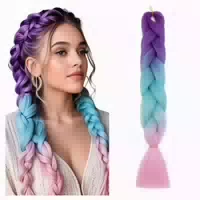 Haarverlängerung Braids 60 cm Pack Of 1 Grün zu Blond zu R 1 st