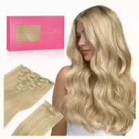 Haarverlängerung Clip 55cm 150g #16 22 Hellblond Highlights 1 st