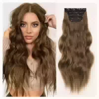 Haarverlängerung Clip Extensions Echthaar Damen 24 Inch 10# 1 st