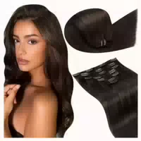 Extensions Clip in Echthaar Remy Haarverlängerung 60cm 30g 6 1 st
