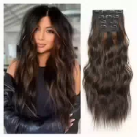 Clip Extensions Haarverlängerung Synthetisch 20 Inch Straigh 1 st