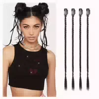 Haarverlängerung Clipin Braid 4pc 35 cm Natürliches Schwarz 1 st