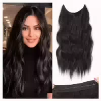 Haarverlängerung Extensions Gewellt Clips 50 8cm Scharfschwa 1 st