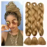 Haarverlängerung Crochet Braids Ombre 60 cm 3er Pack Dunke 1 st