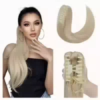 Pferdeschwanz Echthaar Remy Ponytail Klammer Zopf 40cm #60 P 1 st
