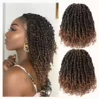 Haarverlängerung Passion Twist 25 4cm 10 Zoll 2er Pack 1b# 1 st