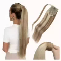Pferdeschwanz Haarverlängerung 50,8cm Gewellt 16 613# Aschbl 1 st