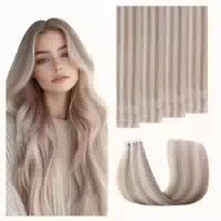 Haarverlängerungen 55cm #18p613 Aschblond Highlight Gebleich 1 st