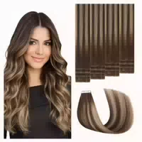 Haarverlängerungen 55cm #4 27 4 Balayage Schokoladenbraun Bi 1 st