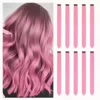 Haarverlängerungen Clip in 22 Zoll Haarteile Mädchen Rosa 1 st
