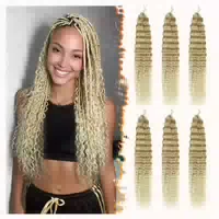 Haarverlängerungen Crochet Braiding Deep 55cm T27 613# Ombre 1 st