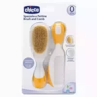 Kamm & Bürste Mit Naturborsten Orange Ch 1 St