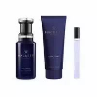 Hackett Essential Geschenkset Eau De Parfum Shower Gel Travel Spray