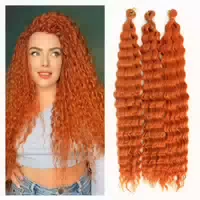 Häkelzöpfe Tief Twist Locken Orange Ocean Wave 22 Zoll Ingwe 1 st