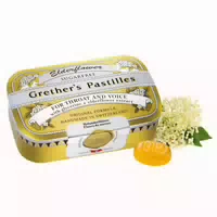 Grethers Pastilles Elderflower Zuckerfrei 110 G Pastillen