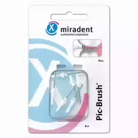 Miradent Interdentalbürsten Pic Brush Ersatzbürsten Fine Weiß