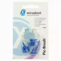 Miradent Interdentalbürsten Pic Brush Ersatzbürsten Large Blau 12 st