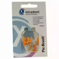 Miradent Interdentalbürsten Pic Brush Ersatzbürsten Konisch Orange 12 St