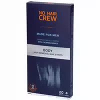 No Hair Crew For Men Streifen zur Haarentfernung mit Wachs