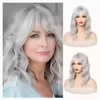 Hair Topper Frauen Synthetische Haarteil Pony Dünnes 35 cm S 1 st
