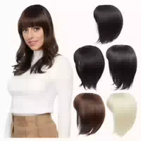 Hair Topper Haarteile Toupet Pony Schwarzbraun 30 cm Schwarz 1 st