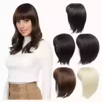 Hair Topper Haarteile Toupet Pony Schwarzbraun 30 cm Schwarz 1 st