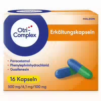 Otricomplex Erkältungskapseln 500 mg Paracetamol, 6,1 mg Phenylephrinhydrochlorid, 100 mg Guaifenesin