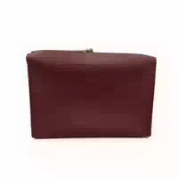 Hammann Lederwaren Kulturtasche Longgrain Kalbleder Bordeaux – Eleganter Kulturbeutel aus Leder