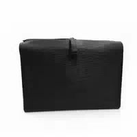 Hammann Lederwaren Kulturtasche Longgrain Kalbleder Schwarz – Eleganter Kulturbeutel aus Hochwertigem Leder