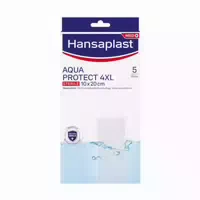 Hansaplast Aqua Protect 4xl Wundpflaster | Großes Steriles Pflaster | 100 % Wasserdichter Verband | Für Große Wunden & Postoperative Wunden | Blockiert 99 % Der Bakterien | 10 X 20 Cm | 5 Pflaster