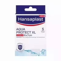 Hansaplast Aqua Protect Xl Wundpflaster | Großes Steriles Pflaster | 100 % Wasserdichter Verband | für Große Wunden & Postoperative Wunden | Blockiert 99 % der Bakterien | 6 X 7 cm | 5 Pflaster