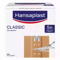 Hansaplast Classic Pflaster, 5m X 6cm – Wundpflaster 1 st