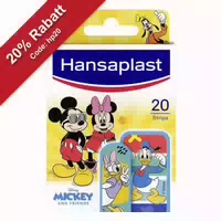 Hansaplast Disney Mickey & Friends Pflaster | Kinderpflaster | Wasserabweisend | Hautfreundlich | Schmerzfrei Zu Entfernen |motiv Pflaster | 20 Stück