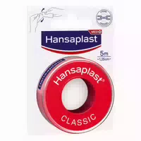 Hansaplast Fixierpflaster Classic | Starker Halt | von Hand Reißbar | zur Fixierung von Wundauflagen | 5 m X 1,25 cm